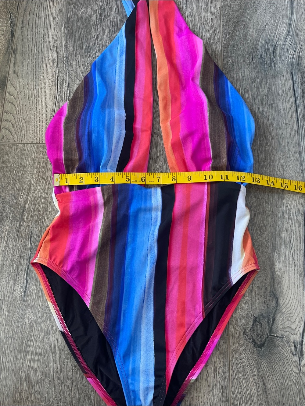 La Blanca Multicolor Halter Stripe One-Piece Swimsuit - Picture 9 of 11